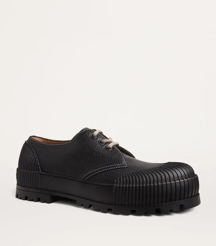 Emporio Armani Leather Derby Shoes - Image 5