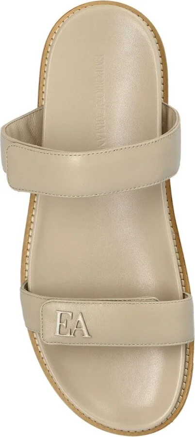Emporio Armani Leather Flat Sandals - Image 2