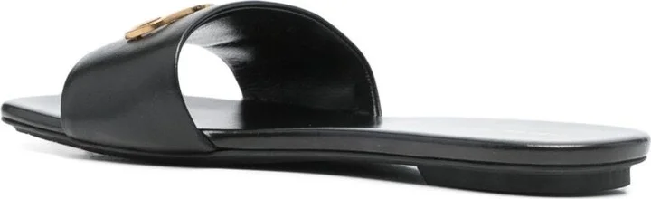 Emporio Armani Leather Flat Sandals - Image 2