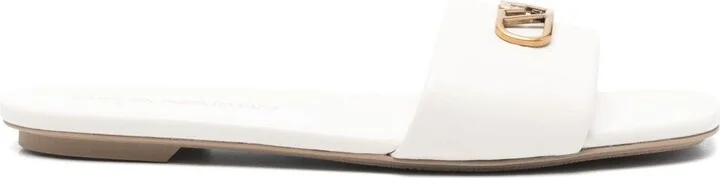 Emporio Armani Leather Flat Sandals
