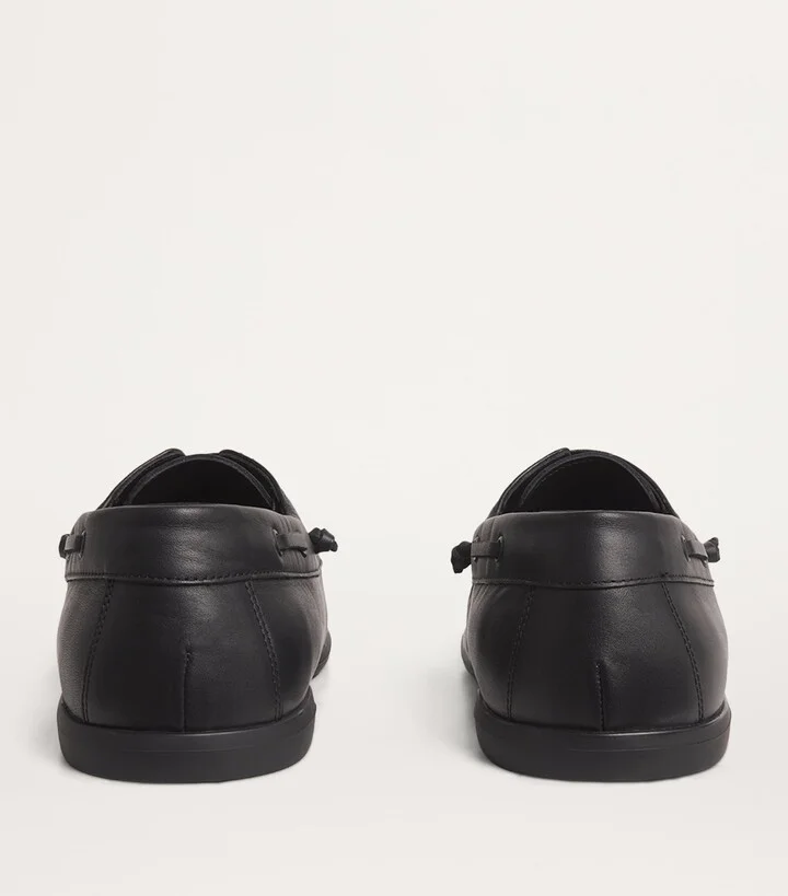 Emporio Armani Leather Lace-Up Loafers - Image 4