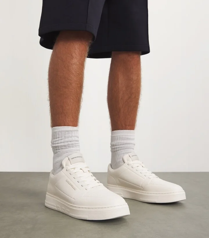 Emporio Armani Leather Low-Top Sneakers - Image 6