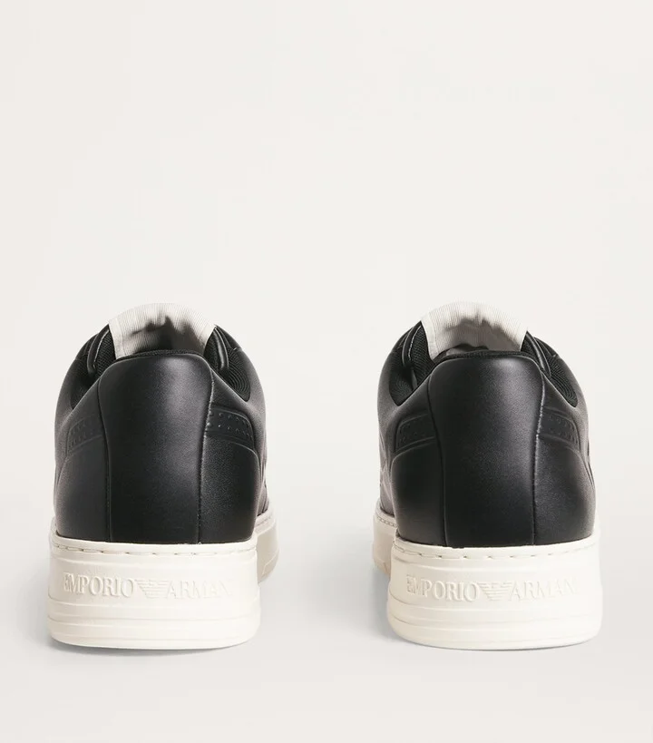 Emporio Armani Leather Low-Top Sneakers - Image 4