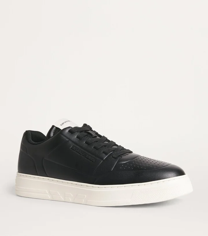 Emporio Armani Leather Low-Top Sneakers - Image 5