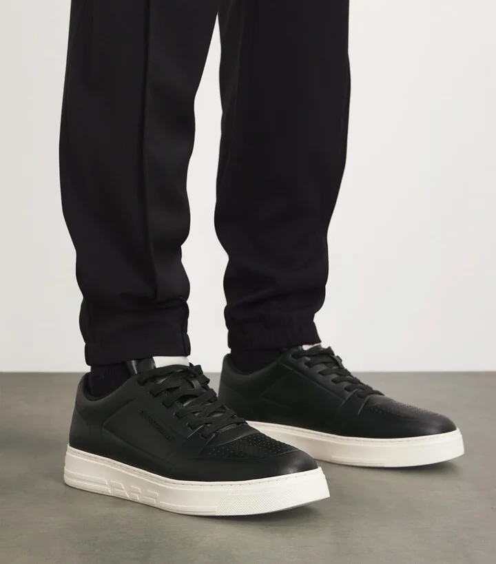 Emporio Armani Leather Low-Top Sneakers - Image 6