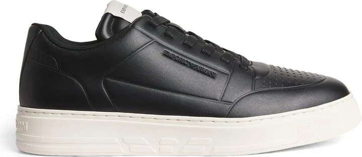 Emporio Armani Leather Low-Top Sneakers