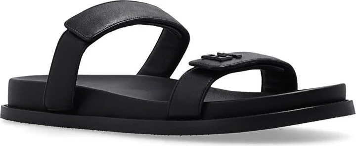 Emporio Armani Leather Slides With Logo - Image 4