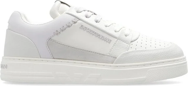 Emporio Armani Logo-Embossed Lace-Up Sneakers