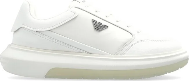 Emporio Armani Logo Plaque Lace-Up Sneakers
