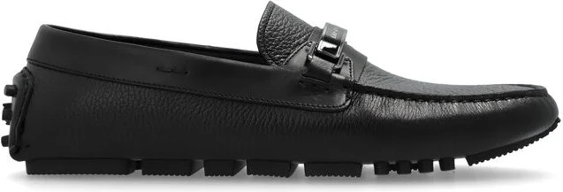 Emporio Armani Logo-Plaque Slip-On Driving Shoes
