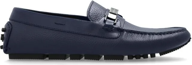 Emporio Armani Logo-Plaque Slip-On Driving Shoes