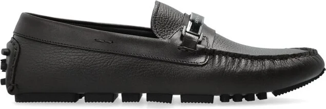 Emporio Armani Logo-Plaque Slip-On Driving Shoes