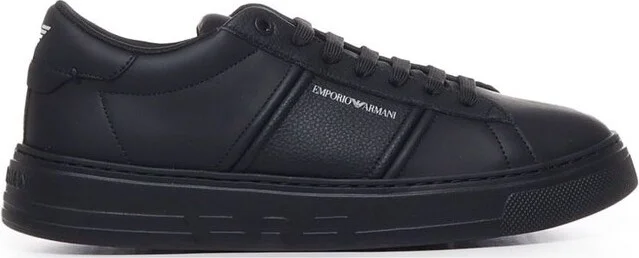 Emporio Armani Logo Printed Lace-Up Sneakers
