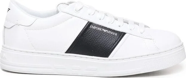 Emporio Armani Logo Printed Lace-Up Sneakers