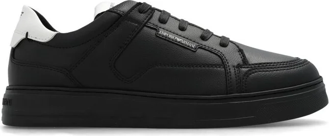Emporio Armani Logo Printed Lace-Up Sneakers