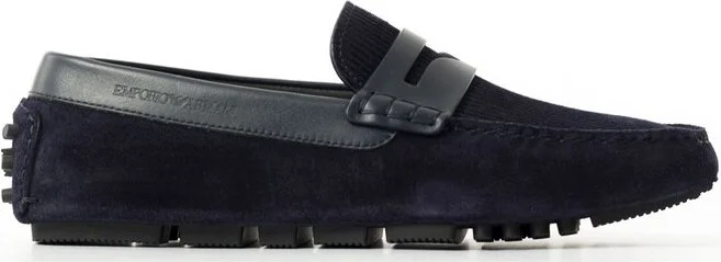 Emporio Armani Multi-Striped Driving Loafers