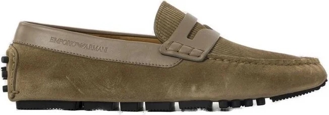 Emporio Armani Multi-Striped Driving Loafers