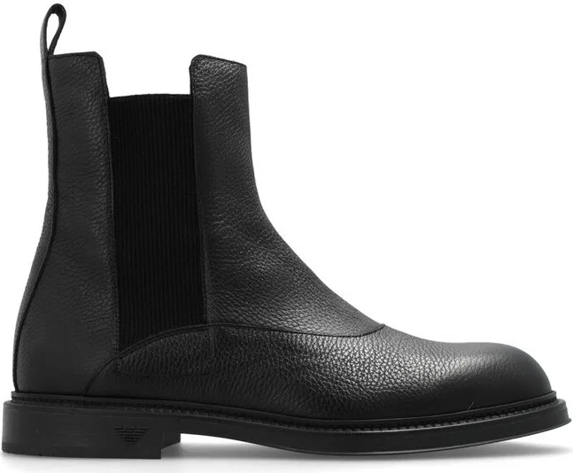 Emporio Armani Round-Toe Ankle Boots