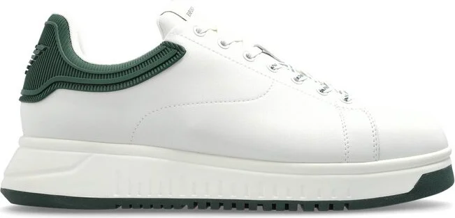 Emporio Armani Round Toe Lace-Up Sneakers