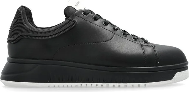 Emporio Armani Round Toe Lace-Up Sneakers