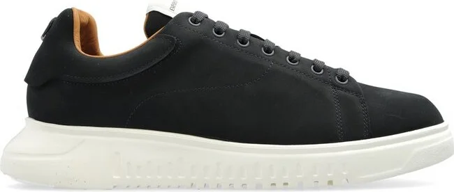 Emporio Armani Round Toe Lace-Up Sneakers