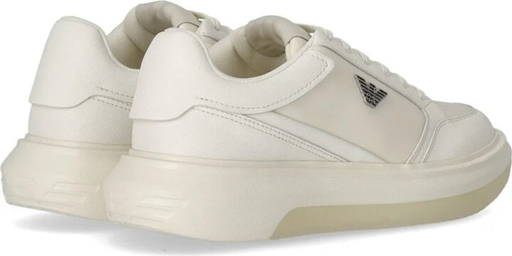 Emporio Armani Saffiano White Sneaker - Image 4