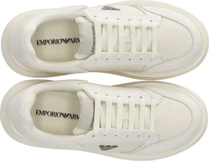 Emporio Armani Saffiano White Sneaker - Image 5