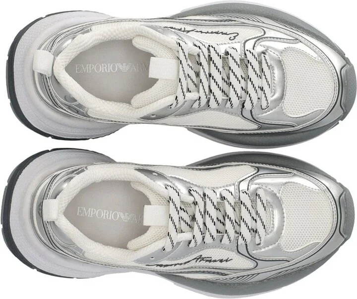 Emporio Armani Silver Sneaker - Image 5