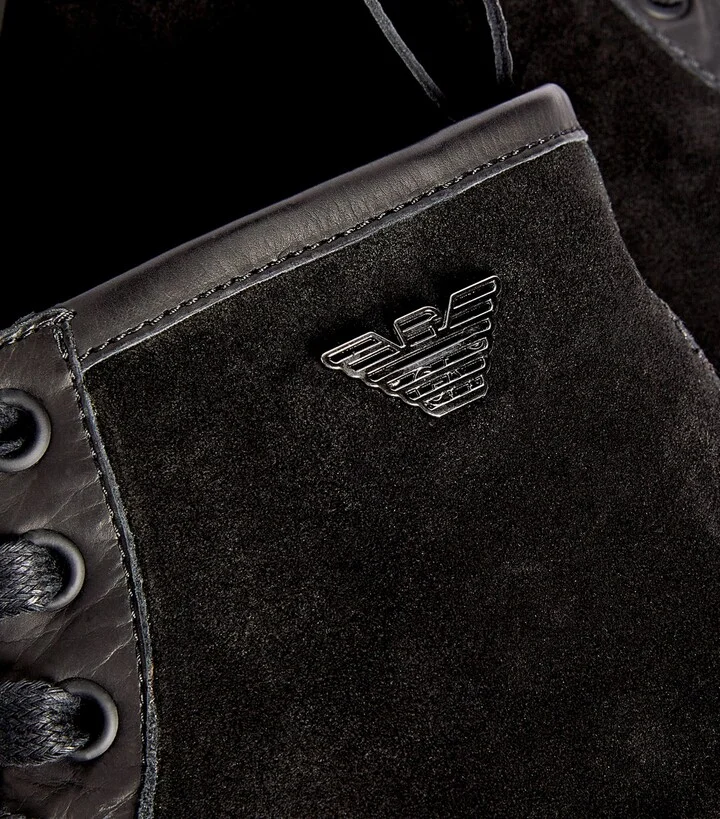 Emporio Armani Suede-Leather Ankle Boots - Image 6