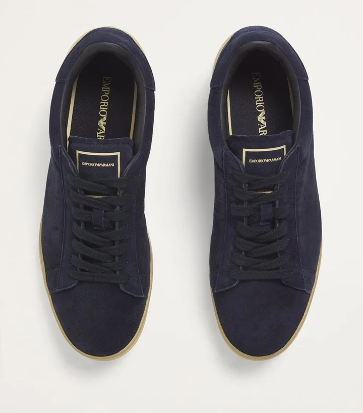Emporio Armani Suede Low-Top Sneakers - Image 3