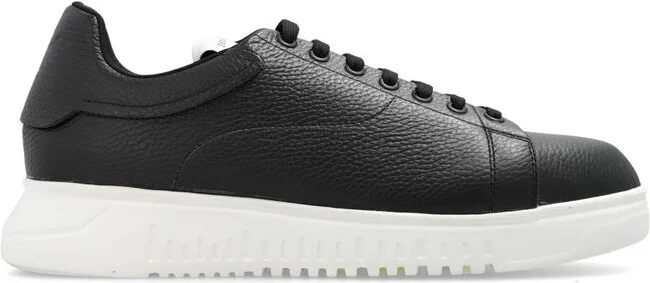 Emporio Armani Tumbled Low-Top Sneakers