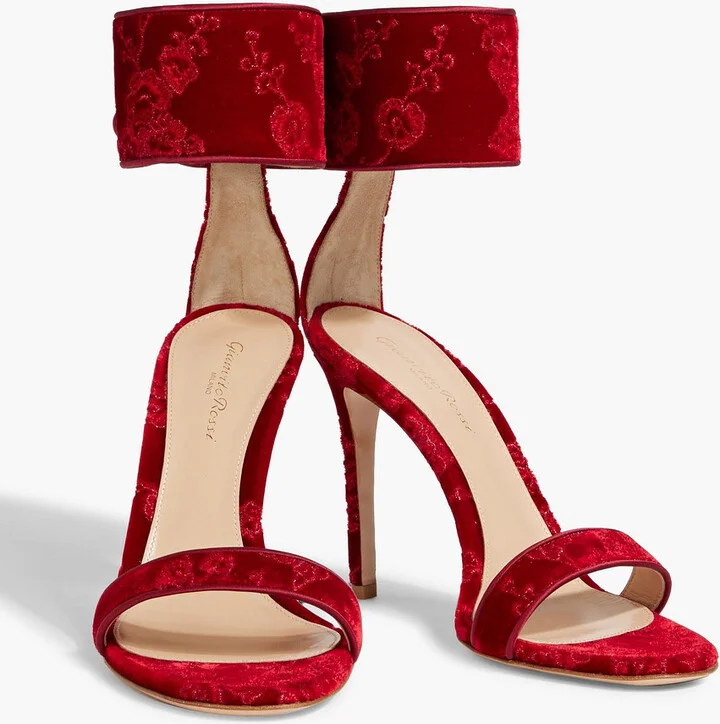 Empress embroidered velvet sandals - Image 2