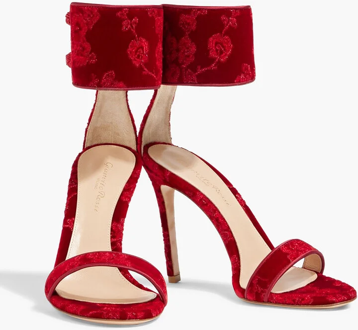 Empress embroidered velvet sandals - Image 2