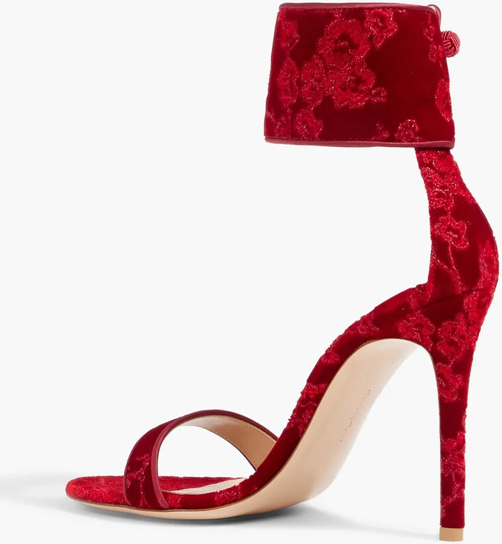 Empress embroidered velvet sandals - Image 3