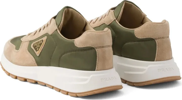 Enamel-Triangle Leather Sneakers - Image 3