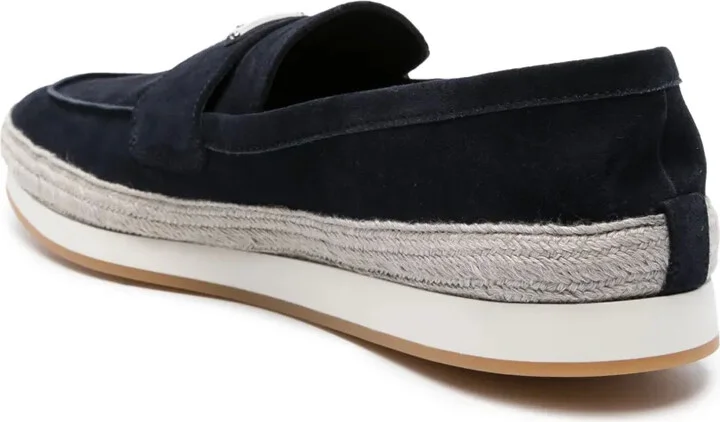 Enamel Triangle-Logo Suede Loafers - Image 3