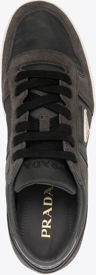 Enamel-Triangle Suede Sneakers - Image 3