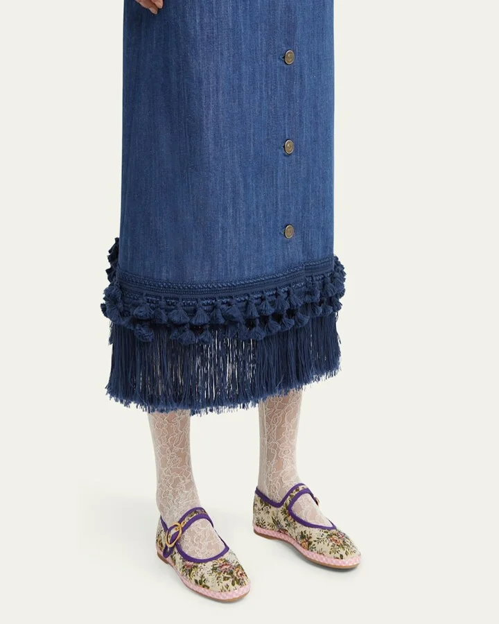 Endouce Brocade Floral Ballet Flats - Image 6