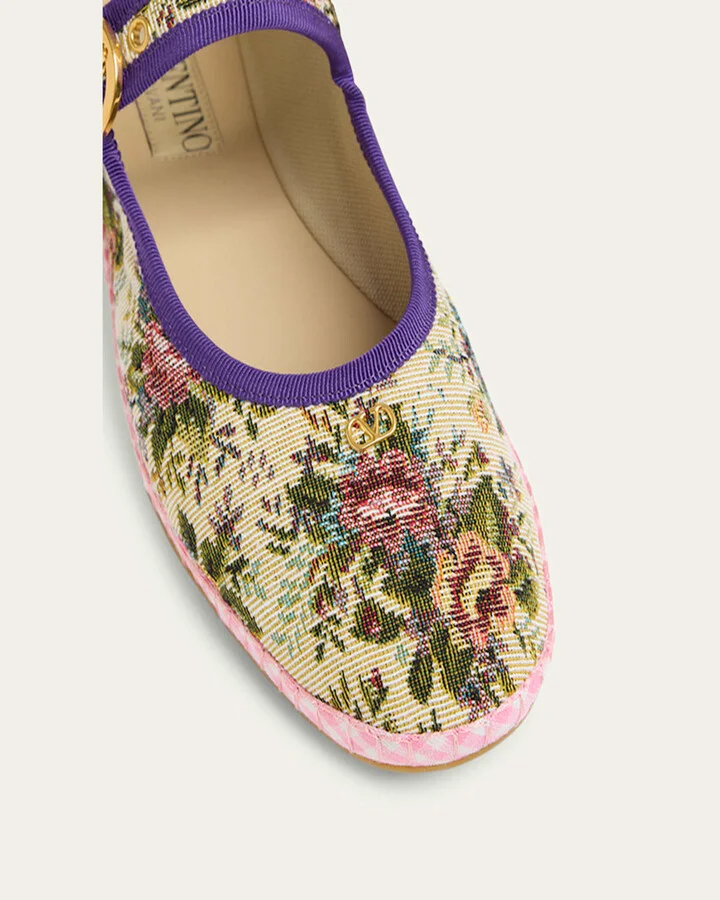 Endouce Brocade Floral Ballet Flats - Image 8