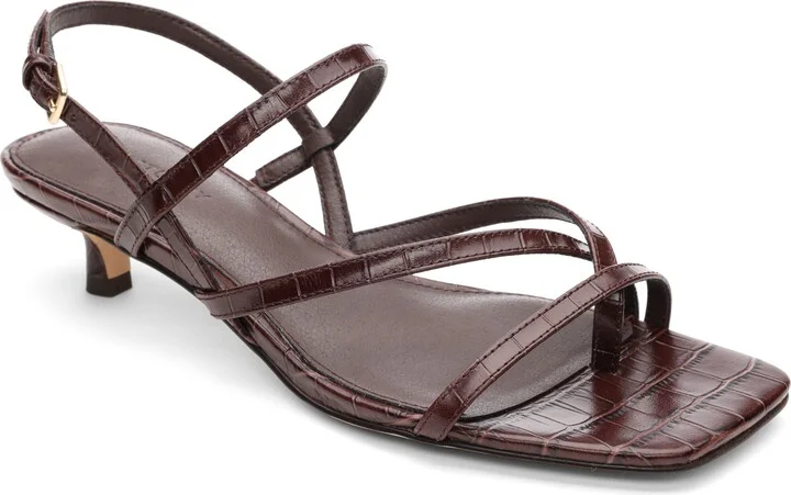 Energy Croc Embossed Kitten Heel Sandal