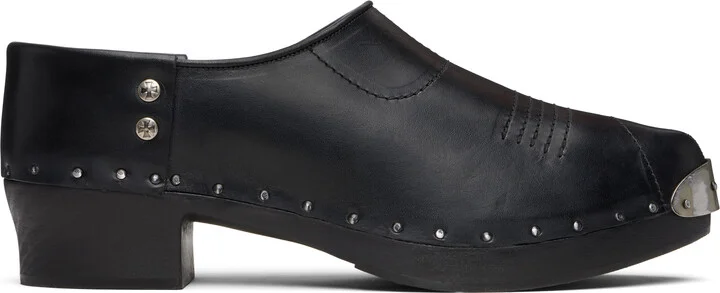 Enfants Riches Déprimés Black Calfskin Clogs
