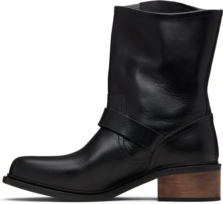 Enfants Riches Déprimés Black Calfskin Engineer Boots - Image 3