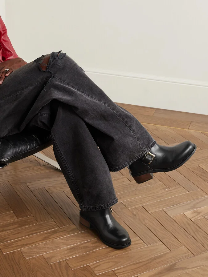 Engineer Buckled Leather Boots - Image 2