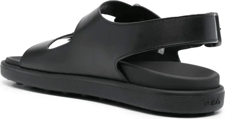 Engraved-Logo Leather Sandals - Image 3