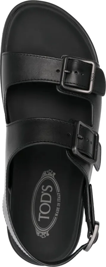 Engraved-Logo Leather Sandals - Image 4