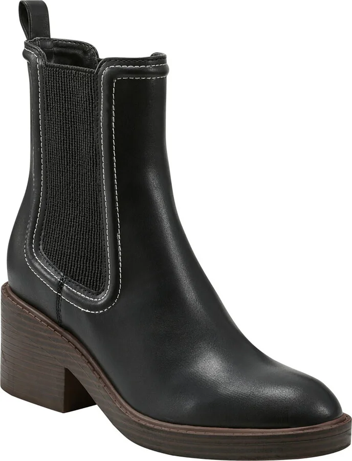 ENISY3 Womens Faux Leather Pull on Ankle Boots