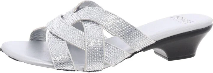 Enny Womens Rhinestone Criss Cross Strappy Sandals
