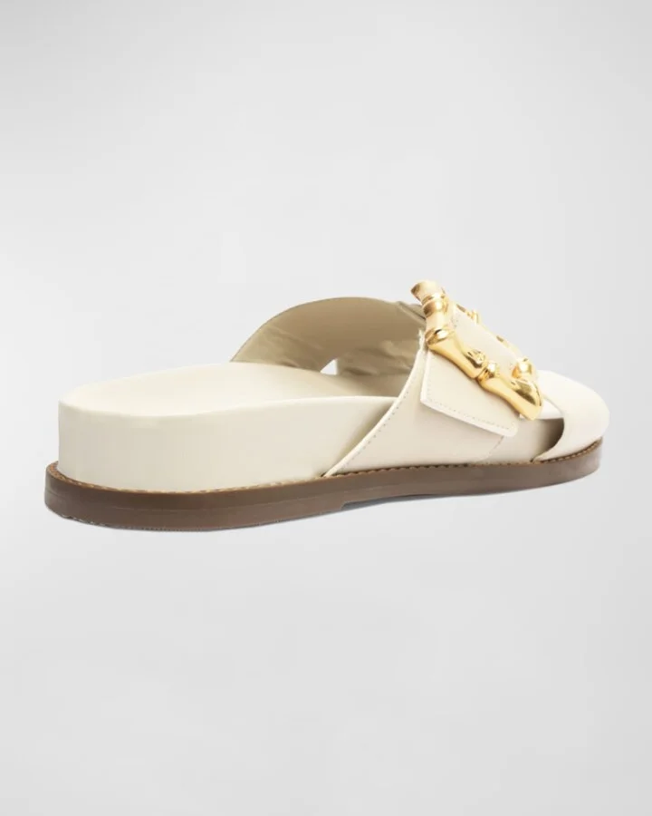 Enola Crisscross Buckle Leather Sandals - Image 4