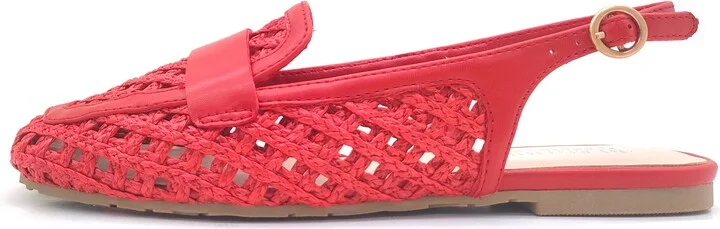 Enrica Raffia Slingback Flat - Image 4