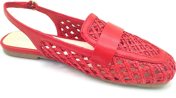 Enrica Raffia Slingback Flat